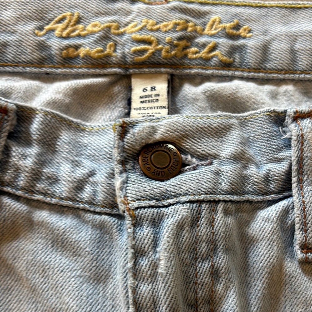 Abercrombie & Fitch Light Blue Flare Wide Leg Jeans - Picture 2 of 7